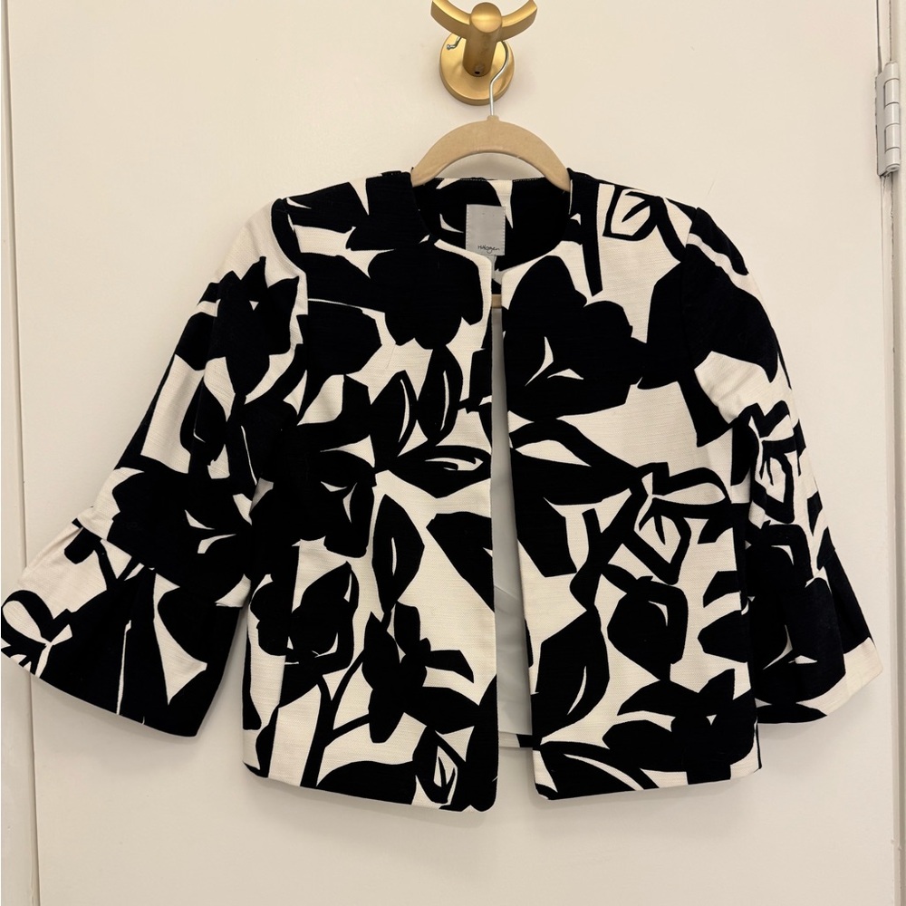 Black and White Floral Women's Jacket